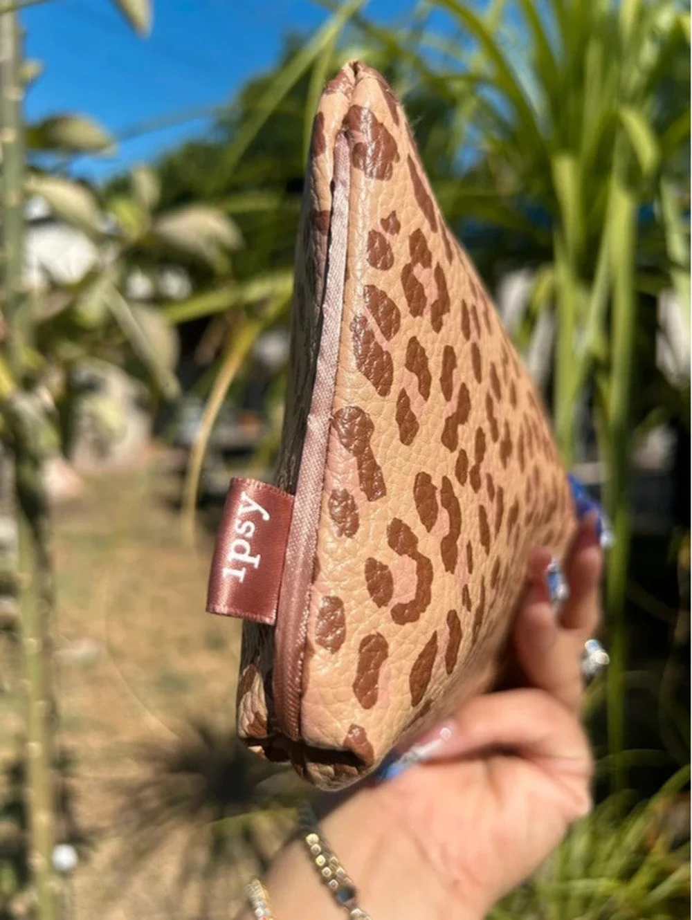Y2K leopard print clutch